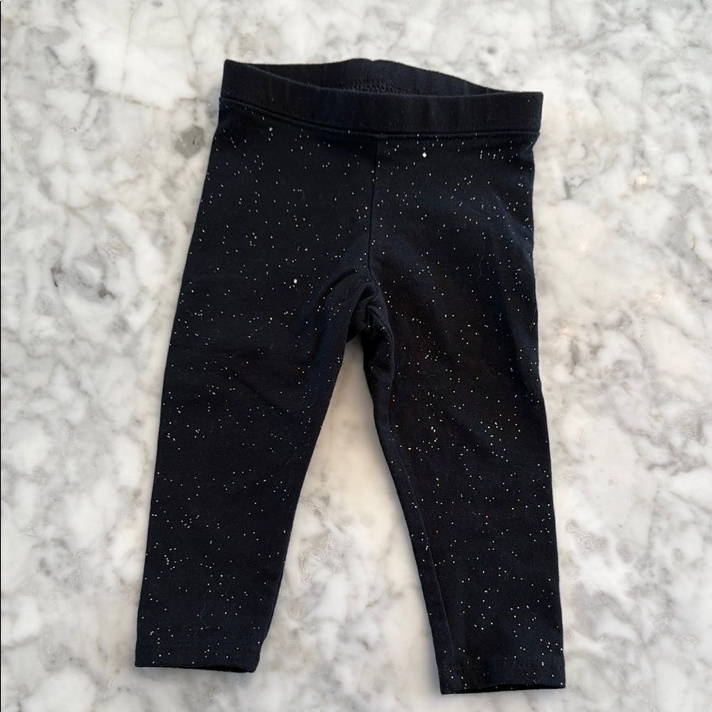 Cat & Jack Sparkly Black Kids Leggings 12m